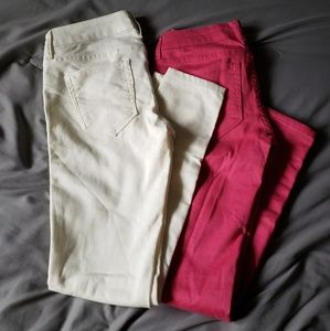 Aeropostale Ankle Jegging, 00 REG, pink & white